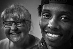 Foto: Steffen Jensen | Et enkelt par som jeg desværre ikke længere husker navnene på. En flygtning fra Somalia og hans danske besøgsven.